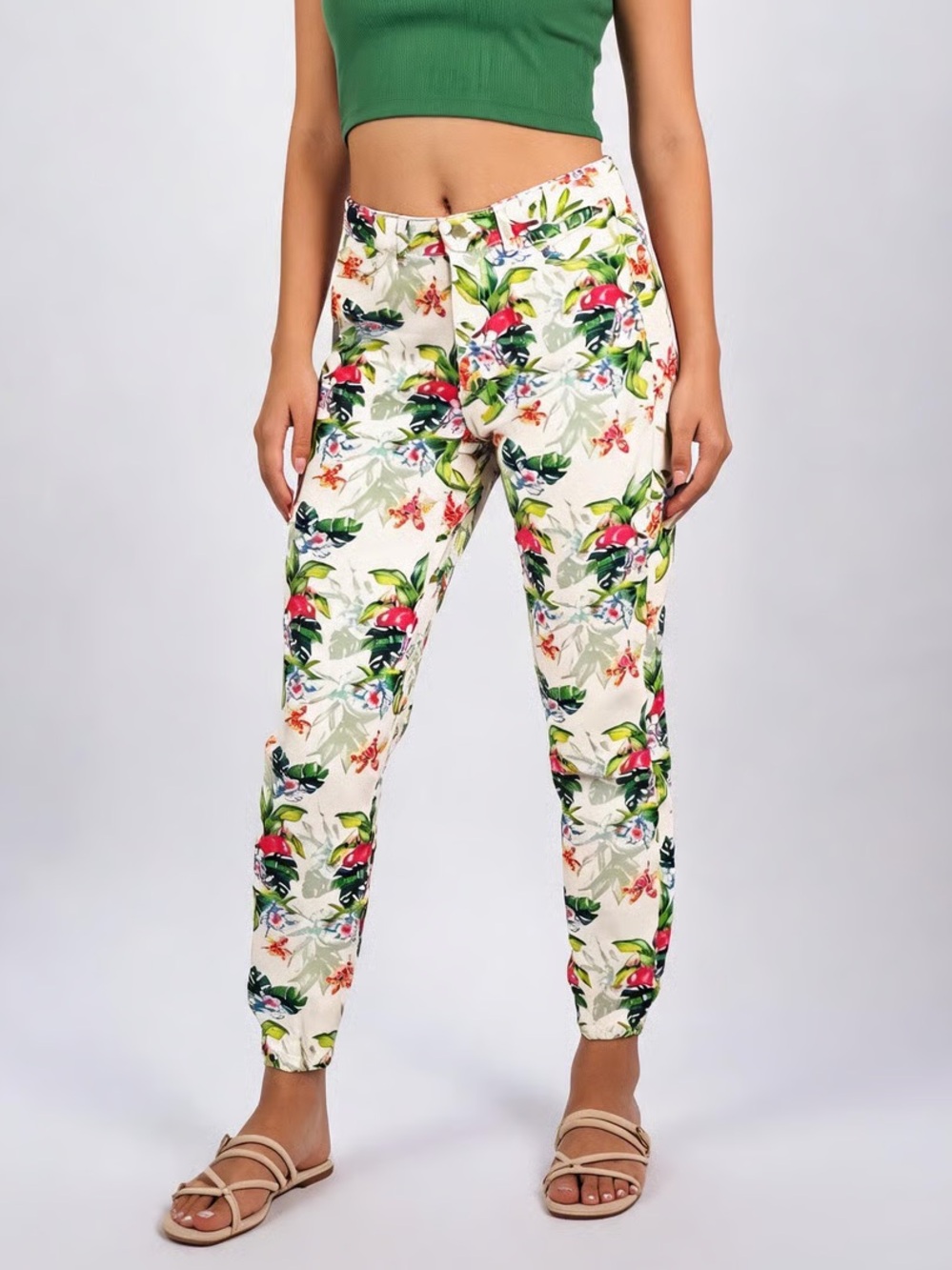 AMERICAN APPAREL | Floral & Flamingo Skinny Jeans Sz 29